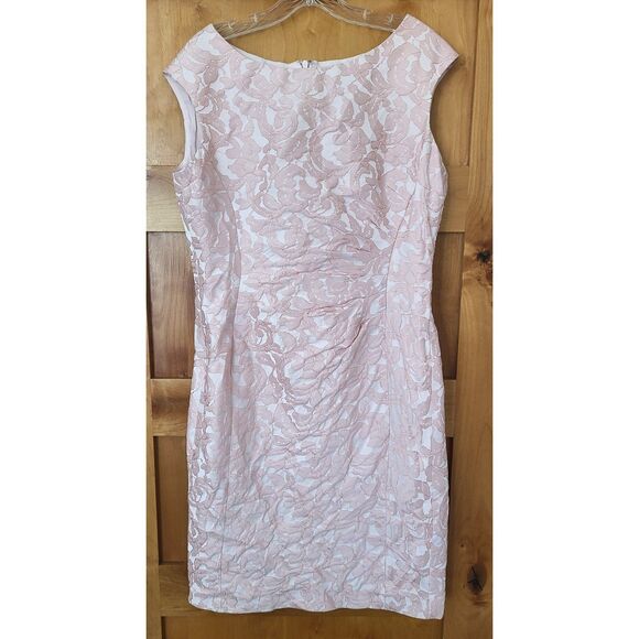 Lauren Ralph Lauren Pink Floral Sheath Dress 12 Coquette Girly Feminine Pastel - Picture 1 of 5